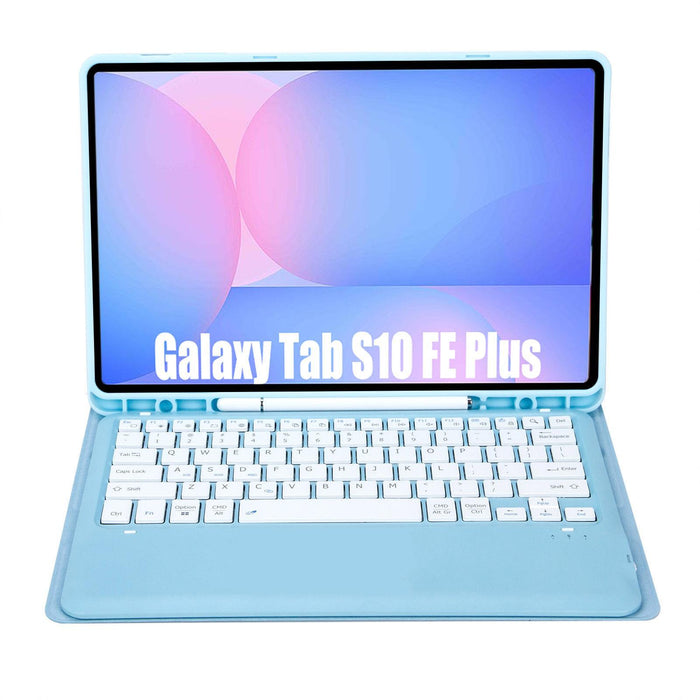 Detachable Bluetooth Keyboard Leather Case For Galaxy Tab S10 Fe+