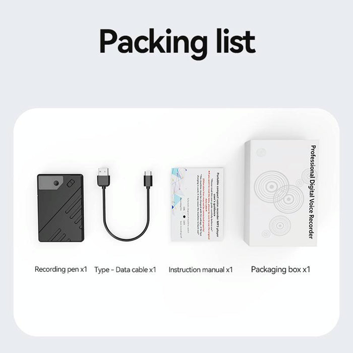 A5 Oled Display Smart Ai Magnetic Recorder Support App Control Memory 128Gb Black