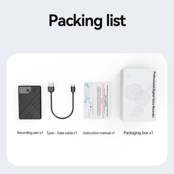 A5 Oled Display Smart Ai Magnetic Recorder Support App Control Memory 128Gb Black