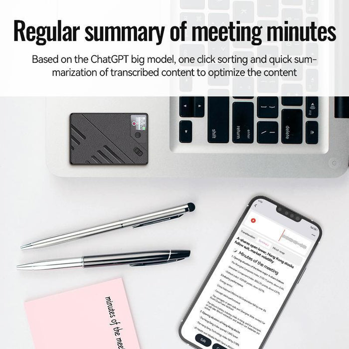 A5 Oled Display Smart Ai Magnetic Recorder Support App Control Memory 128Gb Black