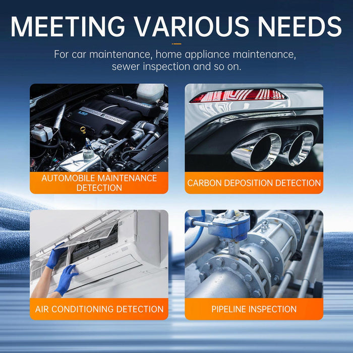 8Mm Lens Industrial Pipeline Endoscope With 4.3 Inch Hd Screen Spec 10M Tube