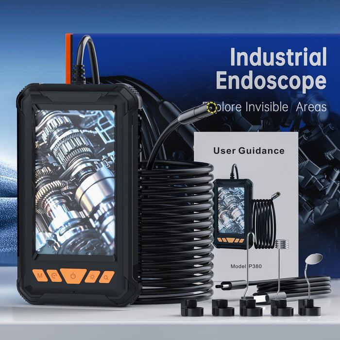 8Mm Lens Industrial Pipeline Endoscope With 4.3 Inch Hd Screen Spec 10M Tube