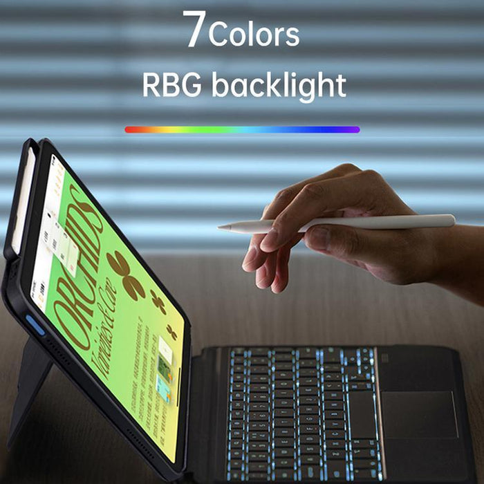 2025 / 2022 Ipad U8 Magic Folio Ultra-Thin Rgb Backlit Touchpad Keyboard Case