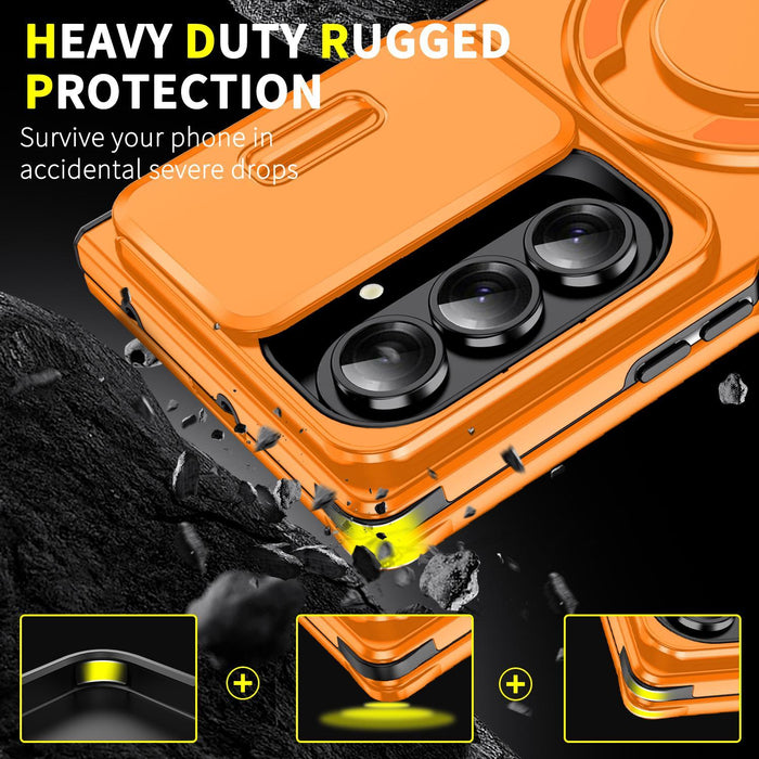 For Samsung Galaxy Z Fold7 5G Sliding Camshield Ring Holder Phone Case