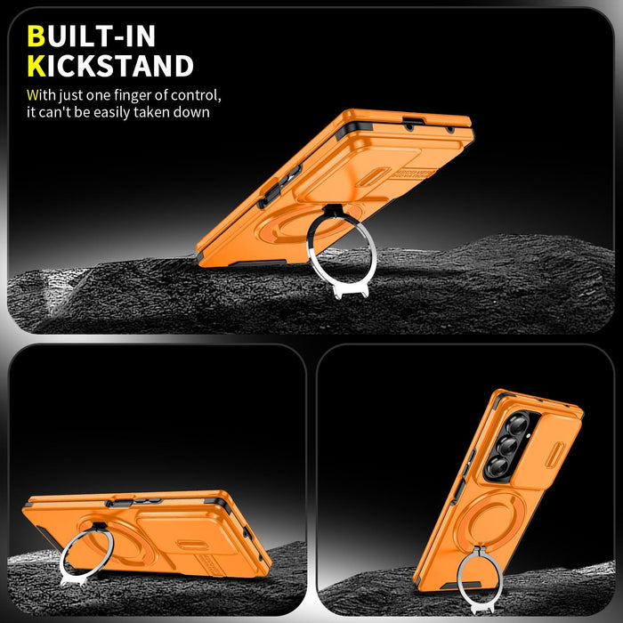 For Samsung Galaxy Z Fold7 5G Sliding Camshield Ring Holder Phone Case