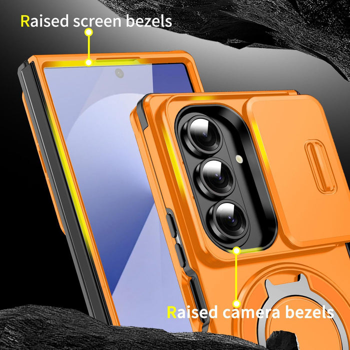 For Samsung Galaxy Z Fold7 5G Sliding Camshield Ring Holder Phone Case