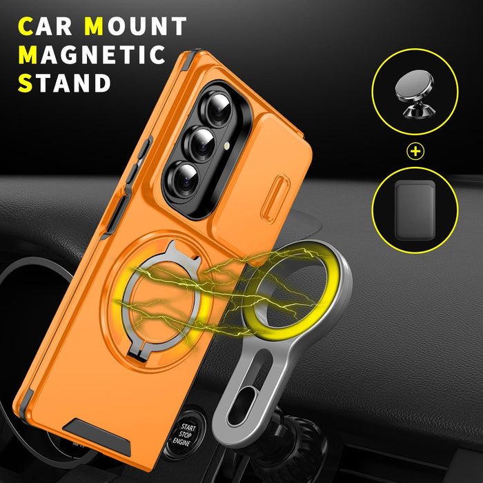 For Samsung Galaxy Z Fold7 5G Sliding Camshield Ring Holder Phone Case