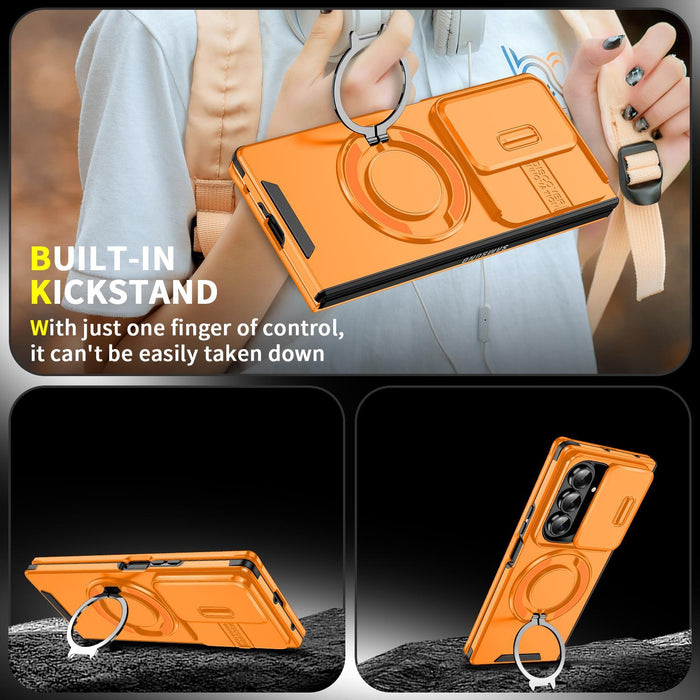 For Samsung Galaxy Z Fold7 5G Sliding Camshield Ring Holder Phone Case