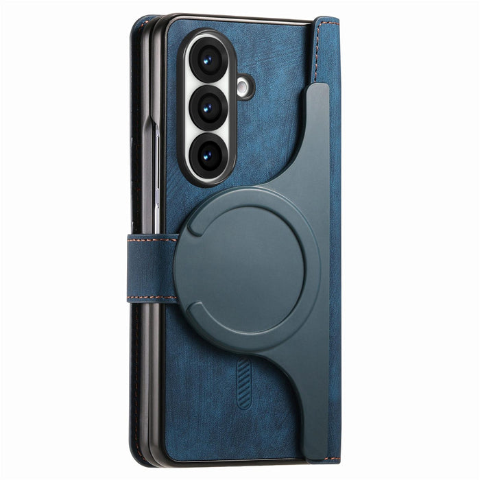 For Samsung Galaxy Z Fold7 5G For Samsung Galax Z Fold7 5G Retro Magsafe Magnetic Zipper Wallet Leather Phone Case