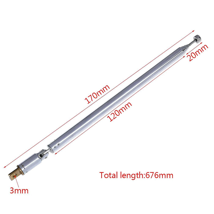 Radio Retractable Antenna Universal Head Total Length 765Mm