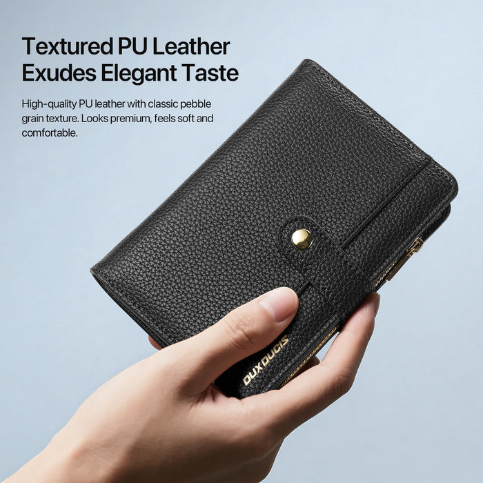 Pu Leather Rfid Multi-Card Wallet With Lanyard