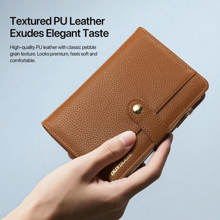 Pu Leather Rfid Multi-Card Wallet With Lanyard