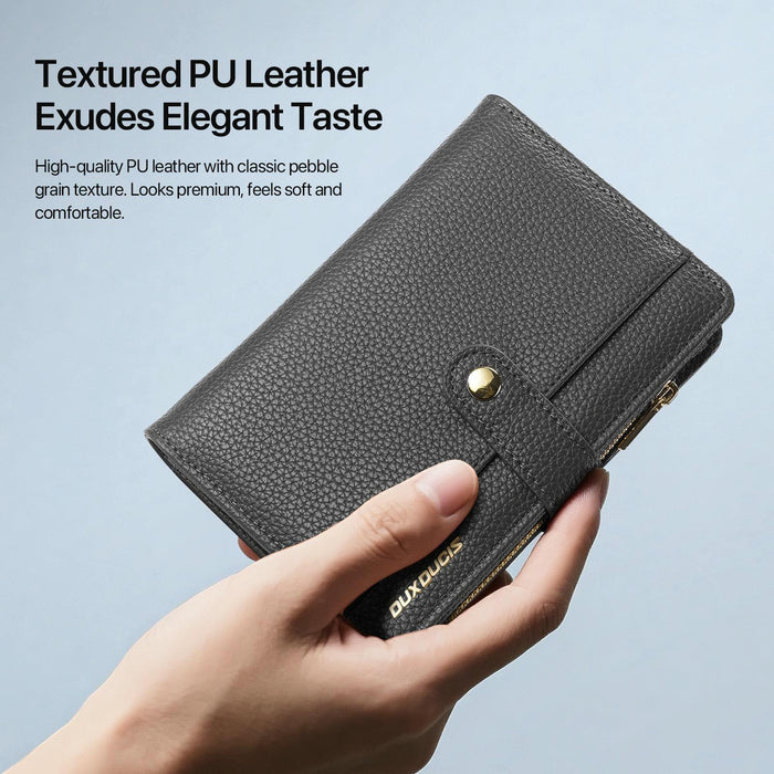 Pu Leather Rfid Multi-Card Wallet With Lanyard