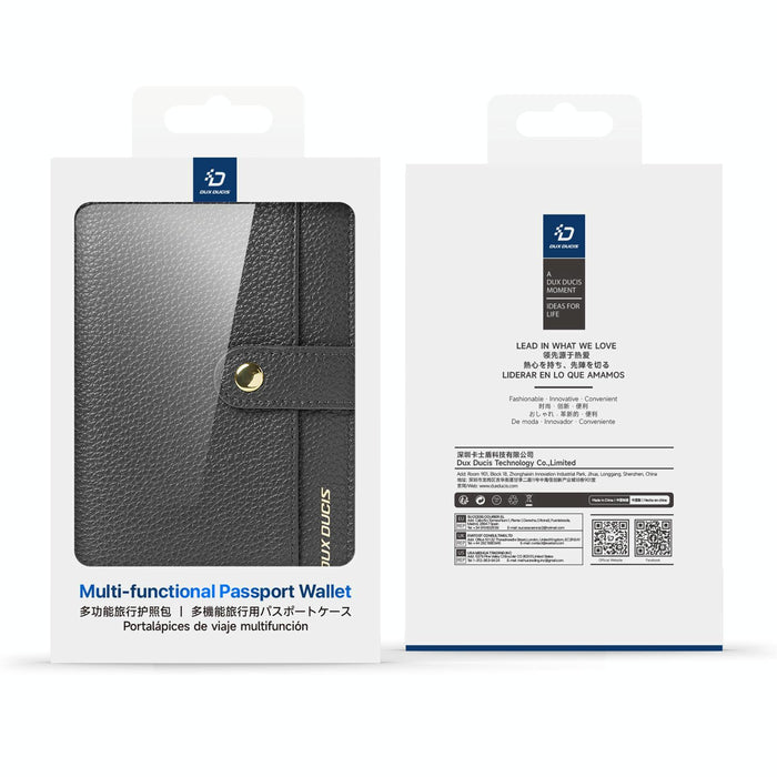 Pu Leather Rfid Multi-Card Wallet With Lanyard