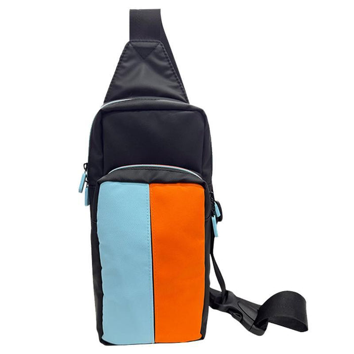 Colourblock Crossbody Game Console Bag For Nintendo Switch 2 Orange / Blue
