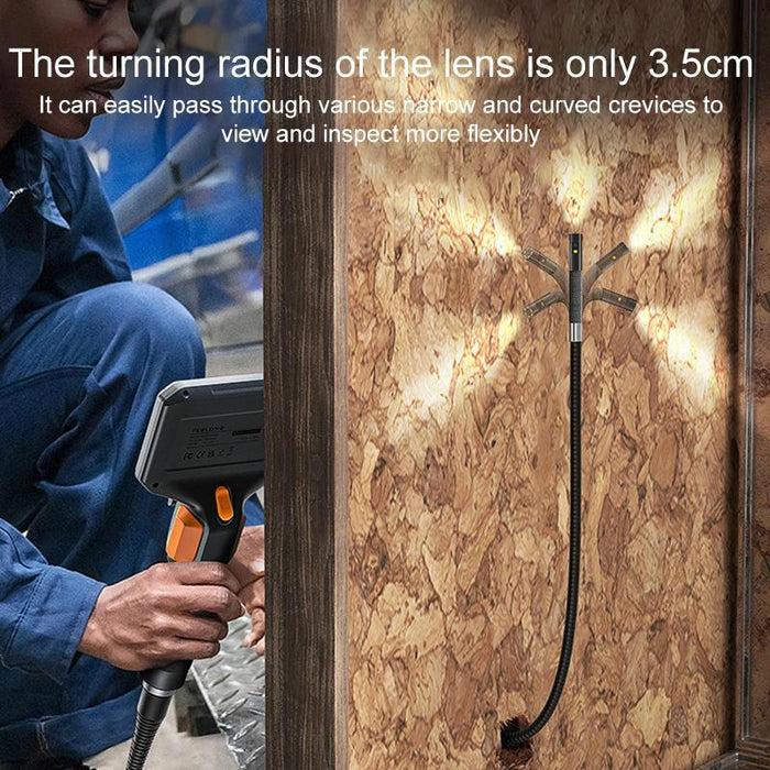 4.5 Inch Screen 210 Degree Bendable Industrial Endoscope 1.55M Length Model 8.5Mm Dual Lens