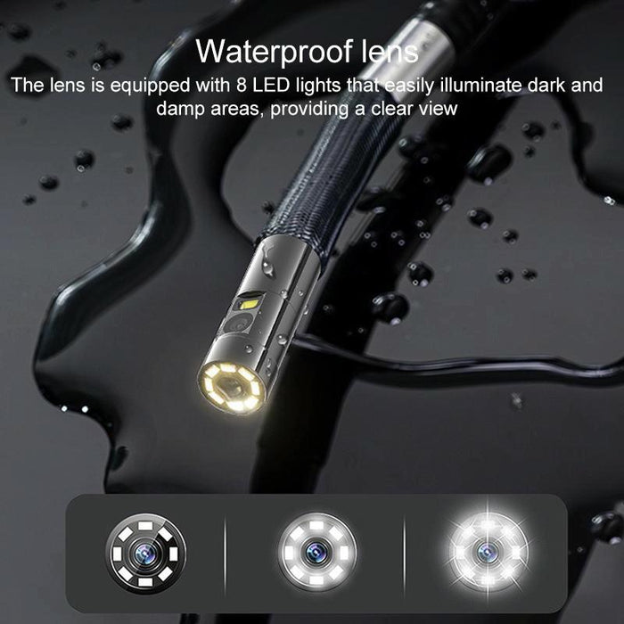 4.5 Inch Screen 210 Degree Bendable Industrial Endoscope 1.55M Length Model 8.5Mm Dual Lens