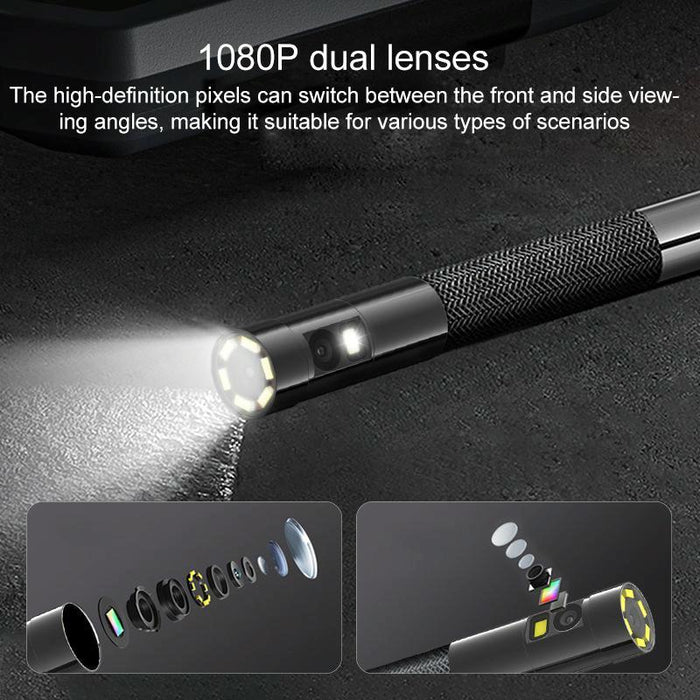 4.5 Inch Screen 210 Degree Bendable Industrial Endoscope 1.55M Length Model 8.5Mm Dual Lens