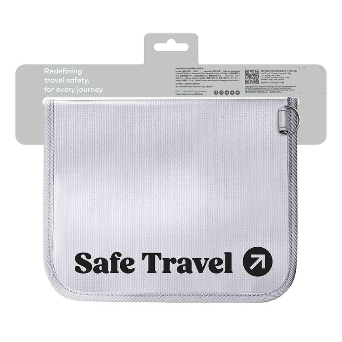 Sr53E 1-World Airliner Fireproof Storage Bag Size - 218X235Mm Grey