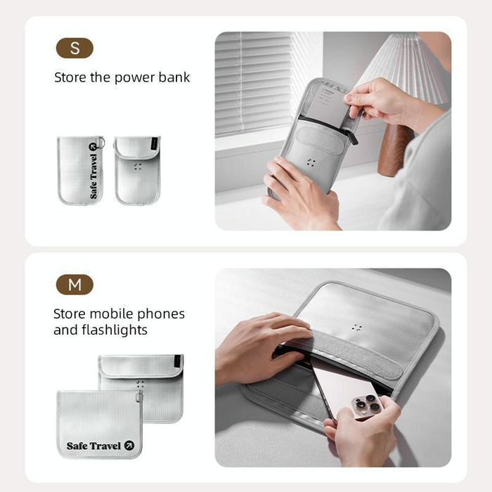 Sr53E 1-World Airliner Fireproof Storage Bag Size - 218X235Mm Grey