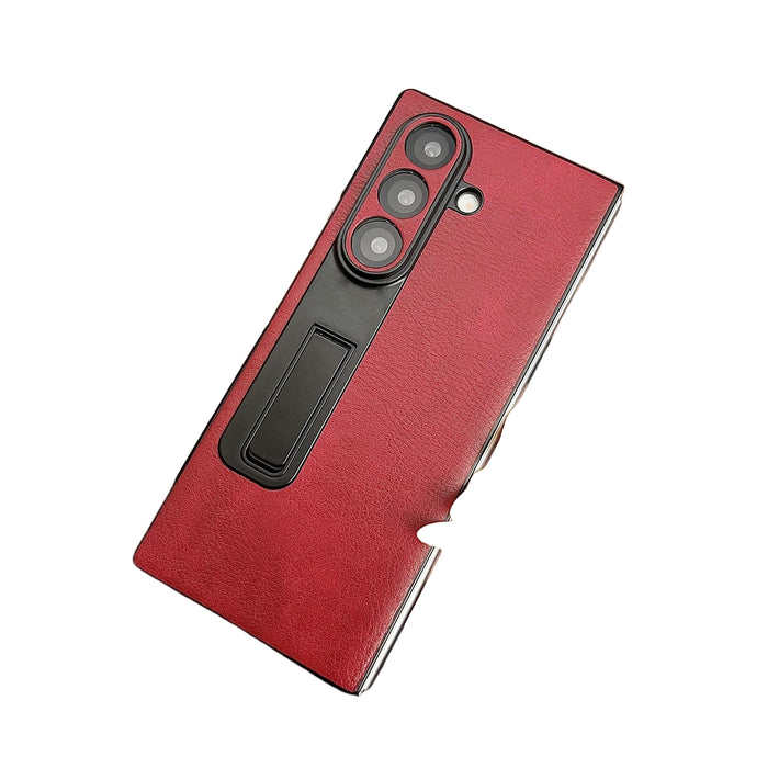 For Samsung Galaxy Z Fold7 5G Crazy Horse Texture Magnetic Phone Case With Holder