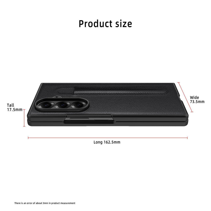 For Samsung Galaxy Z Fold7 5G Integrated Litchi Skin Phone Case With Pen Slot Without Pen