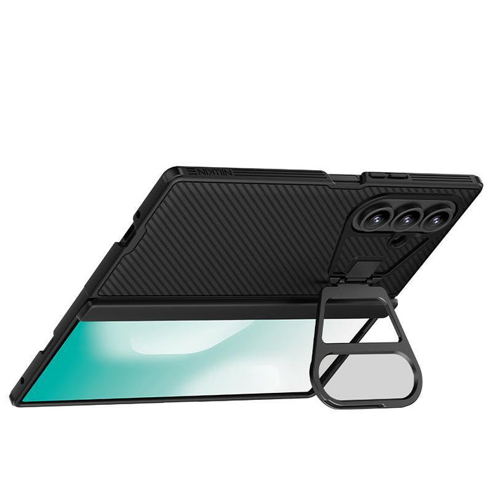 For Samsung Galaxy Z Fold7 5G Black Mirror Texture Phone Case
