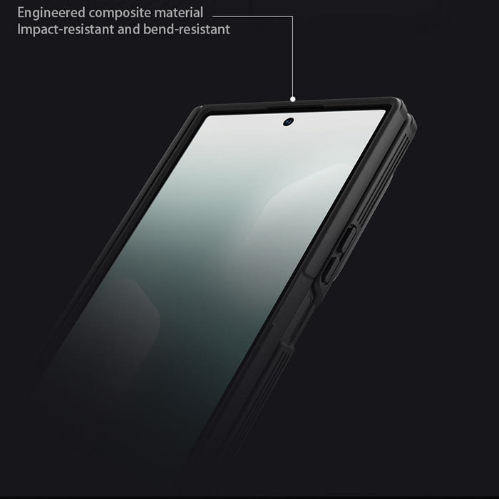 For Samsung Galaxy Z Fold7 5G Black Mirror Texture Phone Case