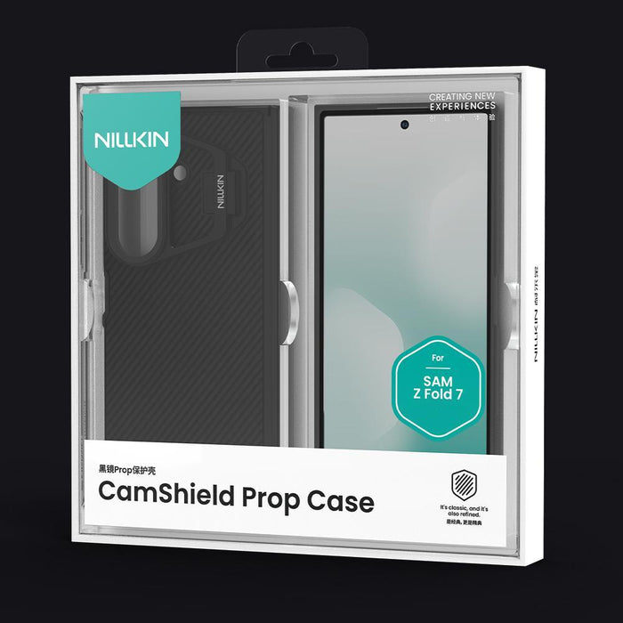 For Samsung Galaxy Z Fold7 5G Black Mirror Texture Phone Case