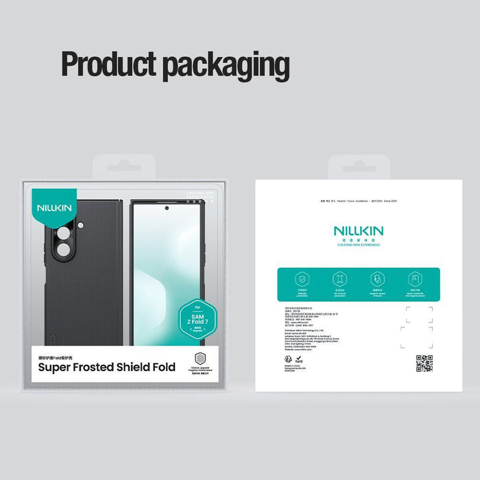 For Samsung Galaxy Z Fold7 5G Frosted Fold Pc & Tpu Magsafe Magnetic Phone Case Black