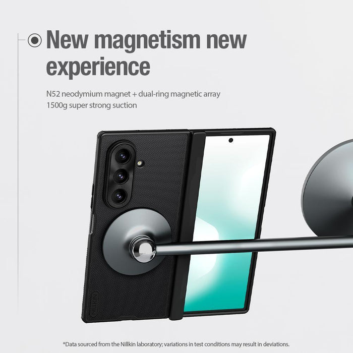 For Samsung Galaxy Z Fold7 5G Frosted Fold Pc & Tpu Magsafe Magnetic Phone Case Black