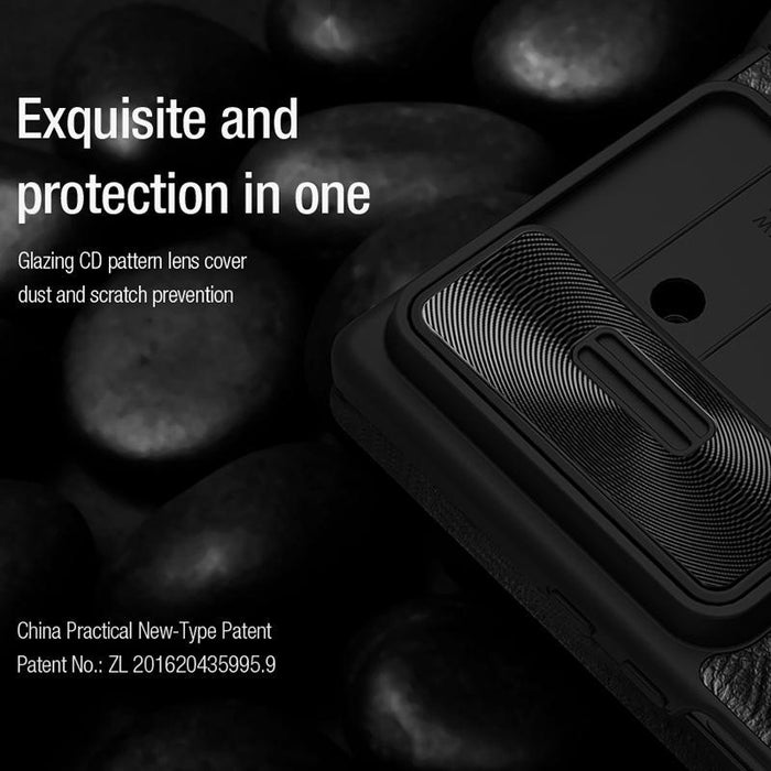 For Samsung Galaxy Z Fold7 5G Qin Series Pro Sliding Camera Cover Design Leather Phone Case With Stylus