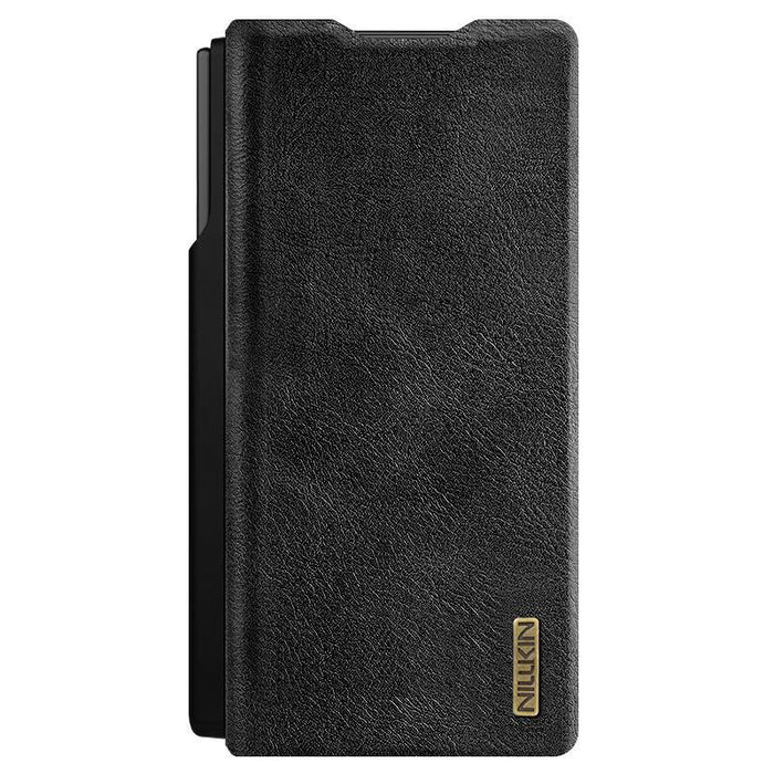 For Samsung Galaxy Z Fold7 5G Qin Series Pro Sliding Camera Cover Design Leather Phone Case With Stylus