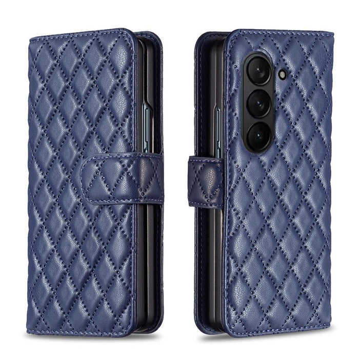 For Samsung Galaxy Z Fold7 5G Diamond Lattice Wallet Flip Leather Phone Case