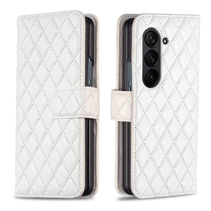 For Samsung Galaxy Z Fold7 5G Diamond Lattice Wallet Flip Leather Phone Case