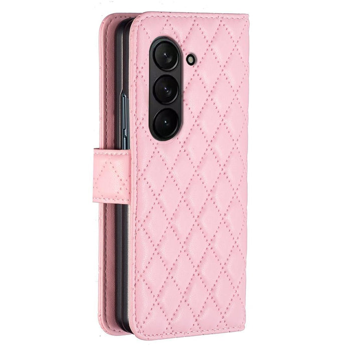 For Samsung Galaxy Z Fold7 5G Diamond Lattice Wallet Flip Leather Phone Case