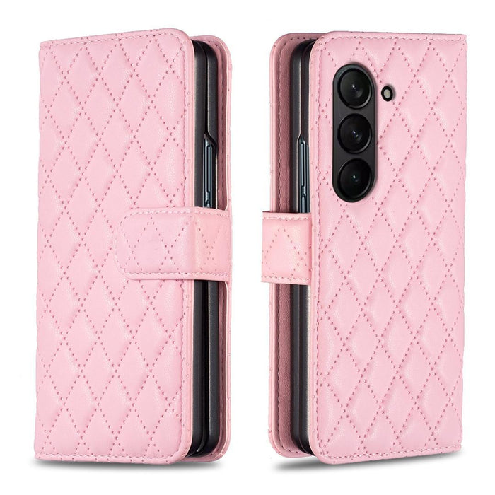 For Samsung Galaxy Z Fold7 5G Diamond Lattice Wallet Flip Leather Phone Case