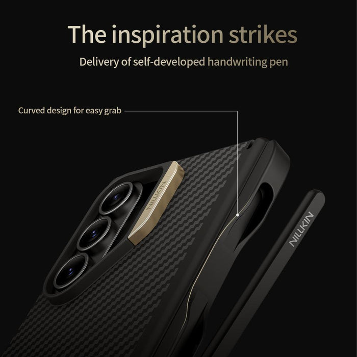 For Samsung Galaxy Z Fold7 5G Fiber Shield Pro Magnetic Version Aramid Fiber Tpu Phone Case With Stylus
