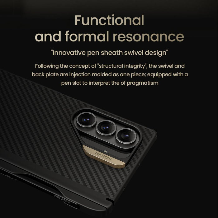 For Samsung Galaxy Z Fold7 5G Fiber Shield Pro Magnetic Version Aramid Fiber Tpu Phone Case With Stylus