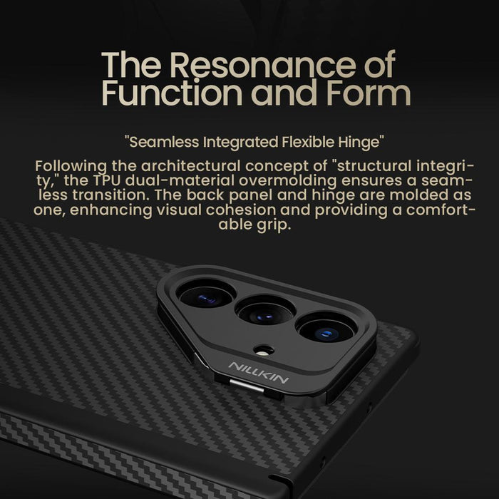 For Samsung Galaxy Z Fold7 5G Aramid Fiber Magnetic Version Phone Case Black