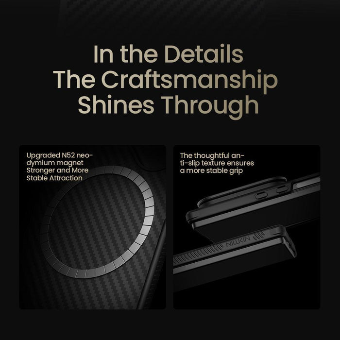 For Samsung Galaxy Z Fold7 5G Aramid Fiber Magnetic Version Phone Case Black