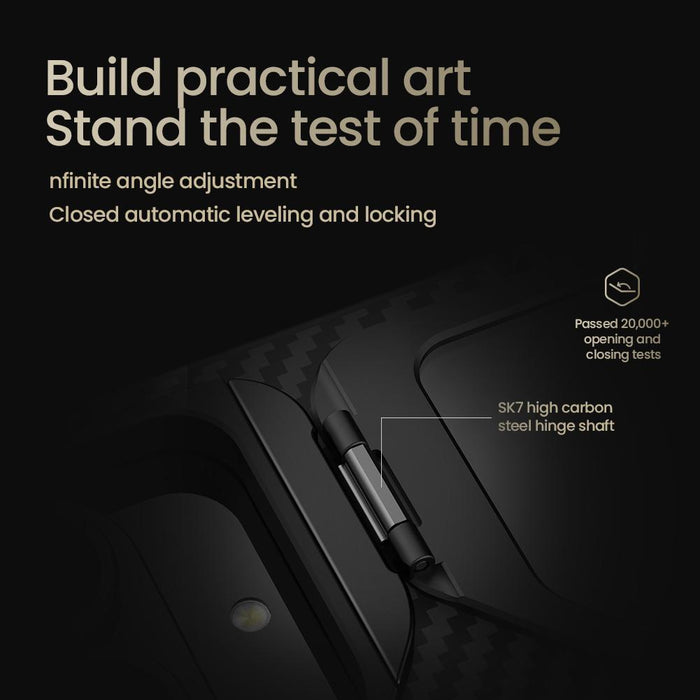 For Samsung Galaxy Z Fold7 5G Aramid Fiber Transparent Mirror Cover Magnetic Version Phone Case Black