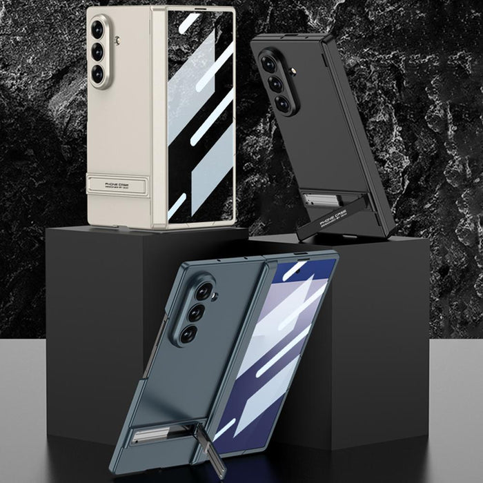 For Samsung Galaxy Z Fold7 5G Integrated Magnetic Triumph Ultra-Thin Full Coverage Phone Case With Holder