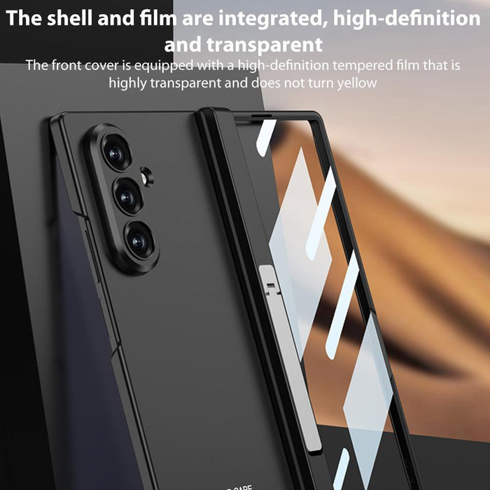 For Samsung Galaxy Z Fold7 5G Integrated Magnetic Folding Hinge Full Coverage Phone Case With Side Bracket