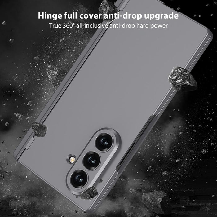 For Samsung Galaxy Z Fold7 5G Integrated Magnetic Folding Hinge Full Coverage Phone Case With Side Bracket