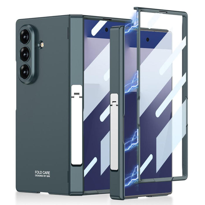 For Samsung Galaxy Z Fold7 5G Integrated Magnetic Folding Hinge Full Coverage Phone Case With Side Bracket