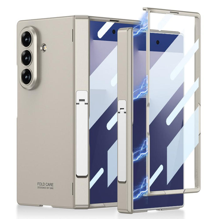 For Samsung Galaxy Z Fold7 5G Integrated Magnetic Folding Hinge Full Coverage Phone Case With Side Bracket