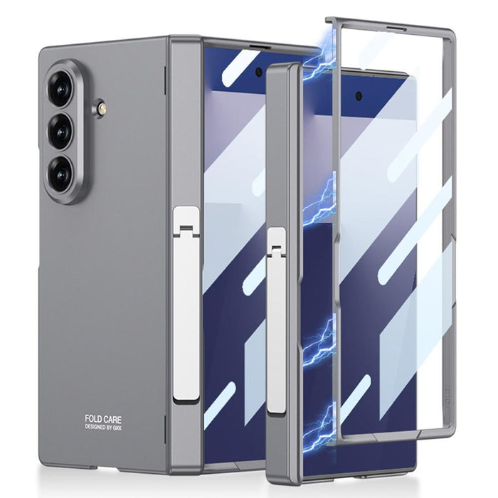 For Samsung Galaxy Z Fold7 5G Integrated Magnetic Folding Hinge Full Coverage Phone Case With Side Bracket