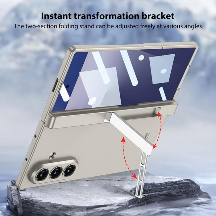 For Samsung Galaxy Z Fold7 5G Integrated Magnetic Folding Hinge Full Coverage Phone Case With Side Bracket