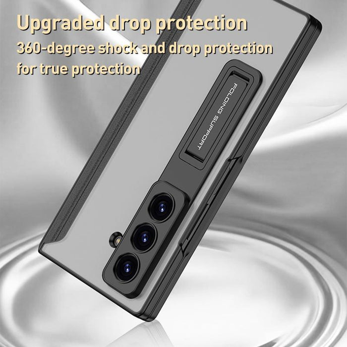 For Samsung Galaxy Z Fold7 5G Integrated Magnetic Translucent Phone Case With Holder